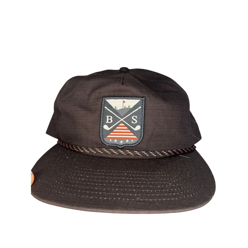 Boston Scott Golf Apparel‎ BSG Black Rope Hat Golfing Cap Snapback